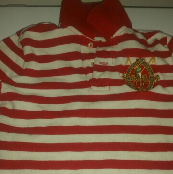 Red and white Ralph Lauren shirt