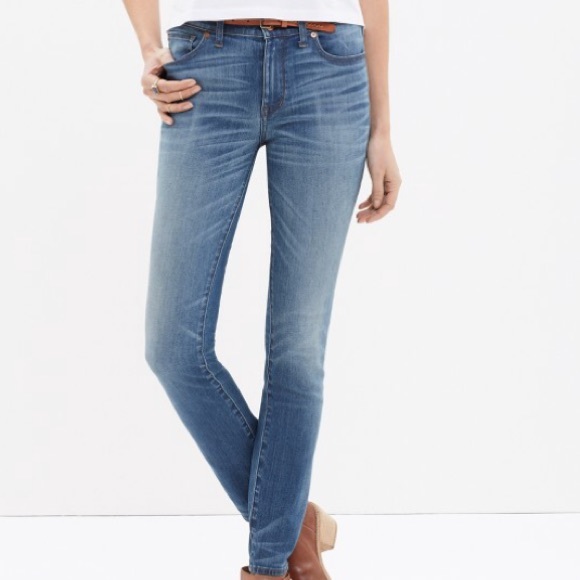 Madewell high rise skinny jean in Thom wash