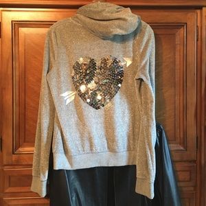 PINK VS sparkle heart hoodie