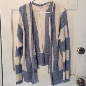 Blue and white sweater