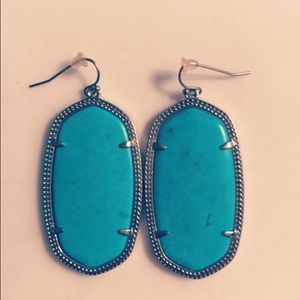 Kendra Scott large turquoise earrings
