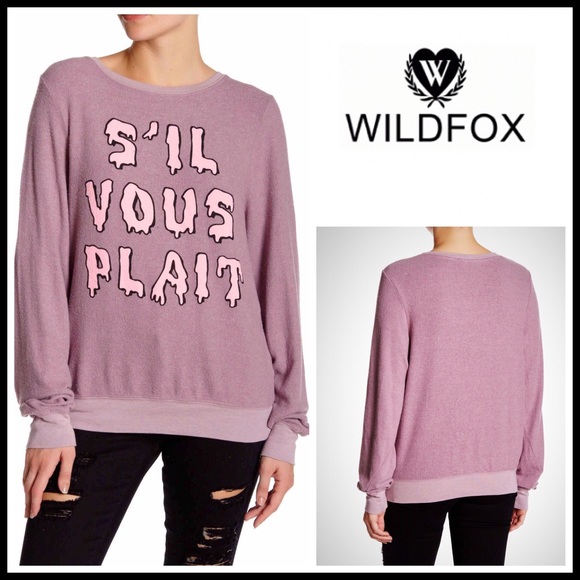 Wildfox Tops - ❗1-HOUR SALE❗WILDFOX PULLOVER TUNIC Sil Vous Plait