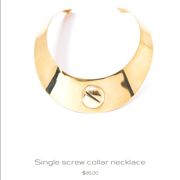 BISJOUX NWT Gold Screw Collar MSRP $185