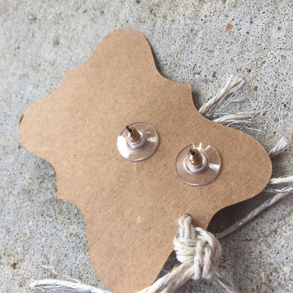 Gold-tone Statement Studs - Picture 3 of 3