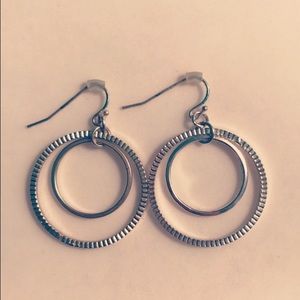 Silver dangle earrings
