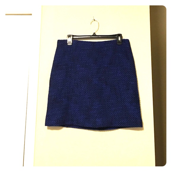 PRICE DROP NWT Loft Blue & Black Tweed Skirt
