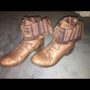 Steve Madden Brown Leather Reversible Boots