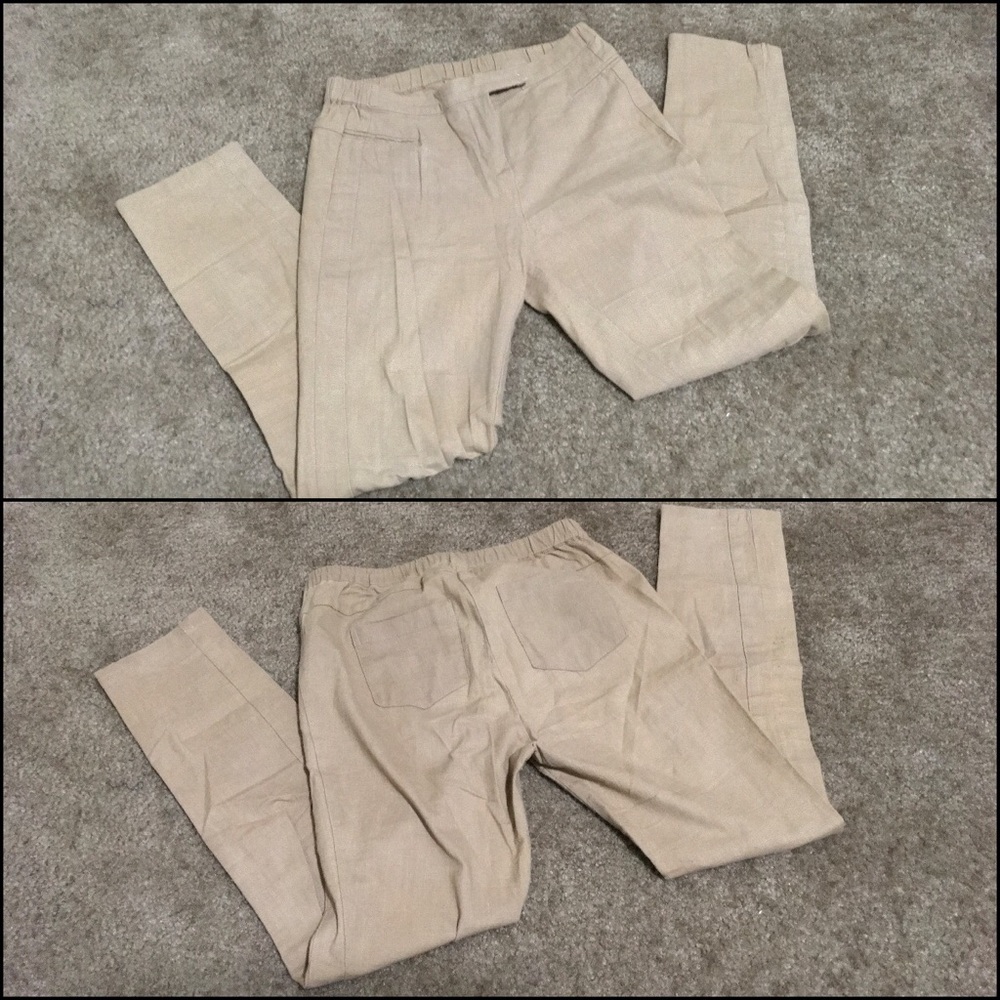 ✨Like New✨ Bundle😍 Tan & White Alto Skinny Pants