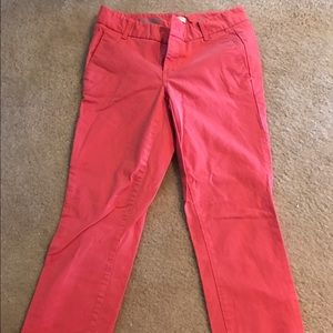 Salmon colored J crew pants!