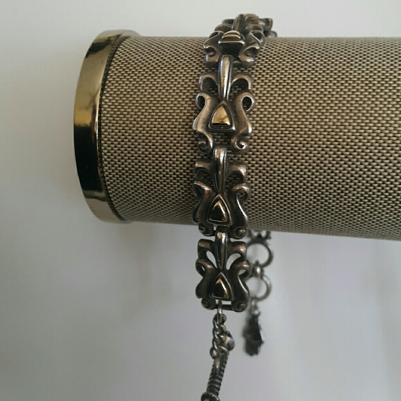 Sterling and gold link bracelet