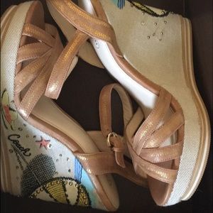 Coach "Caroline" platform wedges, size 8.5