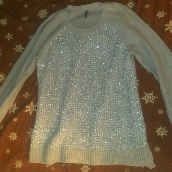Grey Sparkle Sequin Sweater