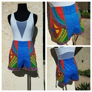 NWT Flying Tomato Bold Patterned High Waist Shorts