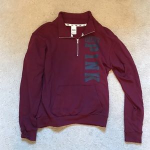 PINK half zip hoodie