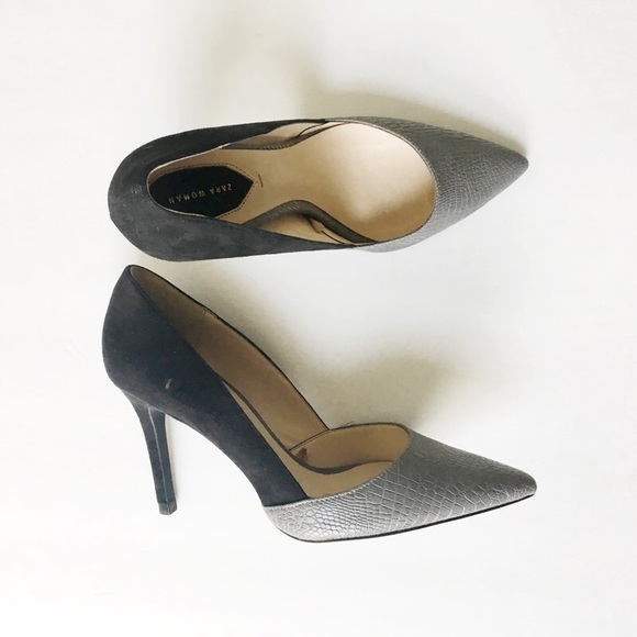Zara Shoes - Zara black and grey heels