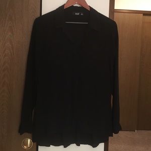 Black flowing blouse