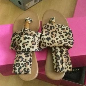 Leopard sandals