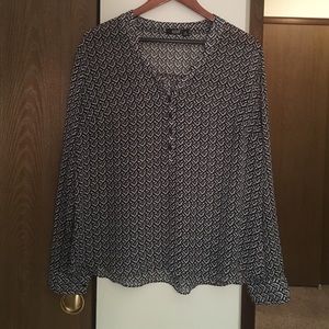 Sheer patterned blouse