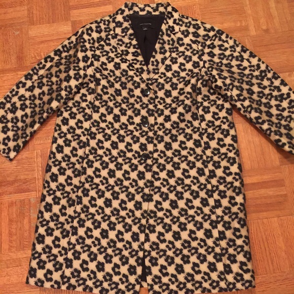 Ann Taylor Black & Gold Leopard Jacket