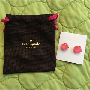 Kate spade pink square stud earrings