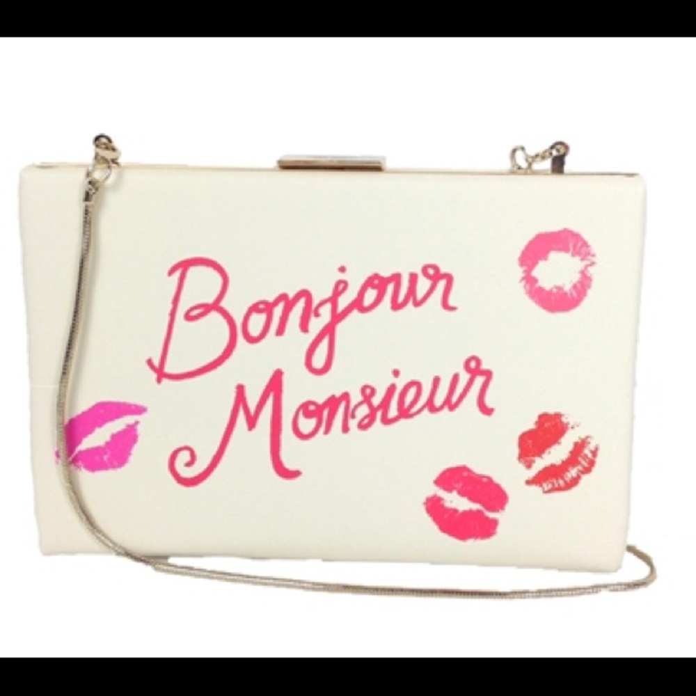 KATE SPADE EMMANUEL Bonjour Monsieur  BOOK CLUTCH NWT