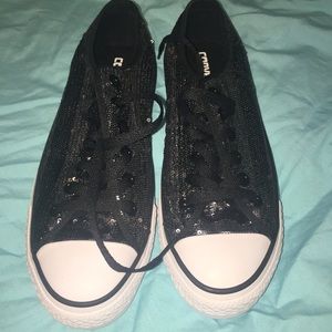 Black Sequin Converse