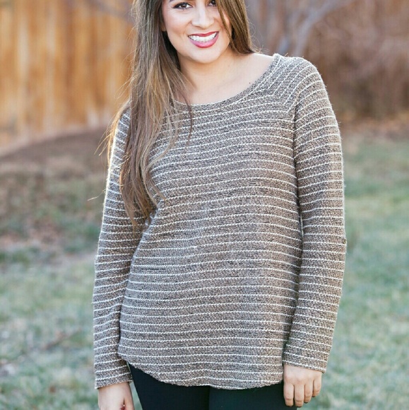 Fall Long sleeve striped sweater top
