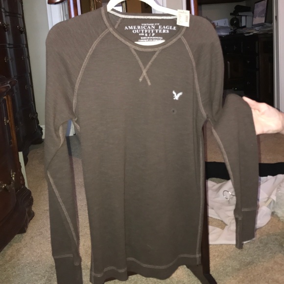 Brand new with tag. Brown AE shirt. Size small