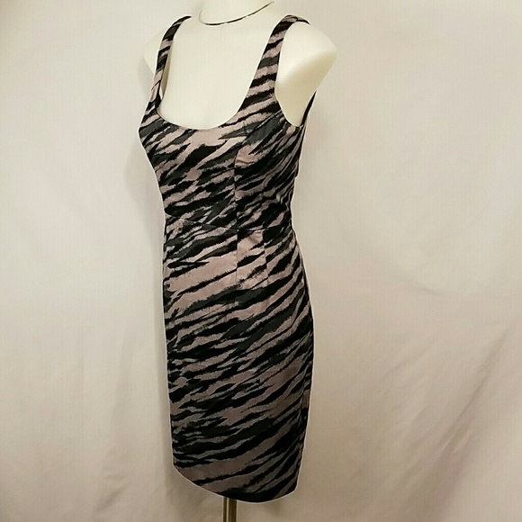 NWT French Connection Gray Black Cocktail Dress - Picture 3 of 4