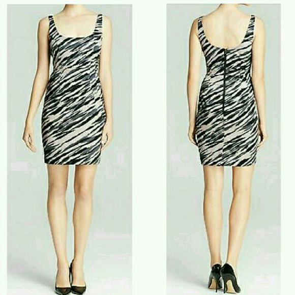 NWT French Connection Gray Black Cocktail Dress - Picture 4 of 4