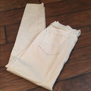 Old Navy RockStar Poka Dot Khaki Skinny Jeans