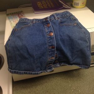 forever 21 button up skirt