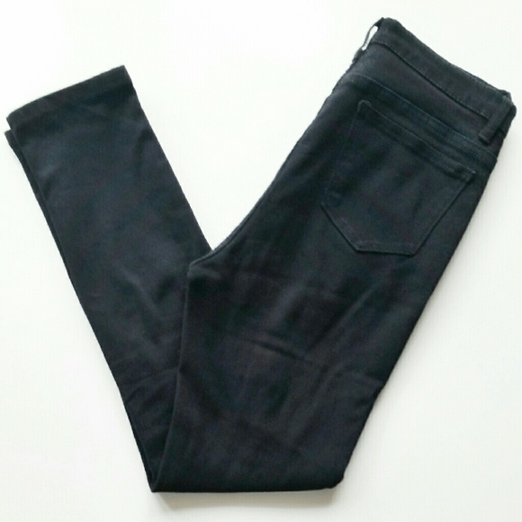 High Waisted Distressed/Ripped Skinny Black Jeans - Picture 5 of 5
