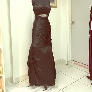 Black saying mermaid gown