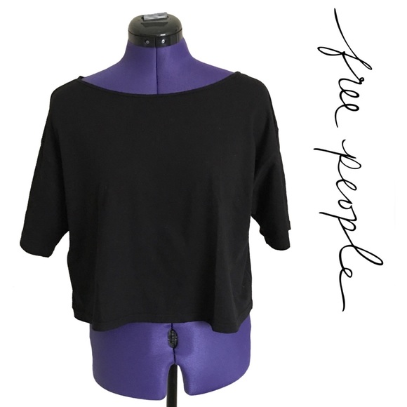 We the Free Black Crop