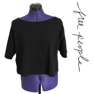 We the Free Black Crop