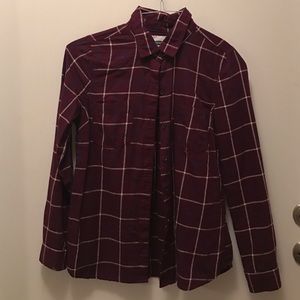 Plaid button down size XS