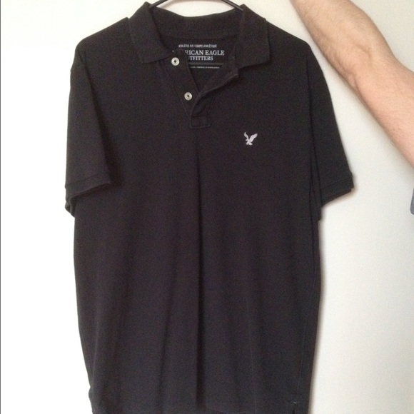 American Eagle men's size L black polo