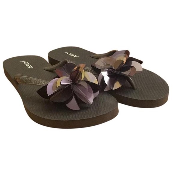 J. Crew Pewter Sandals