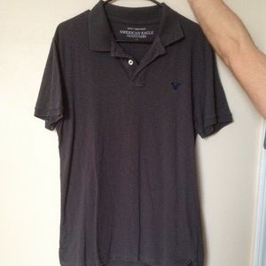 American Eagle men's size L dark grey polo