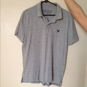 American Eagle men's size L grey polo