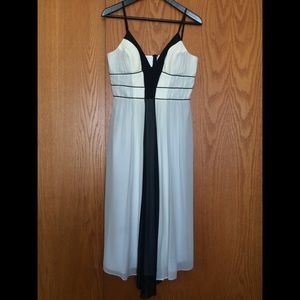 Max & Cleo Silk Chiffon Colorblock Dress - 6