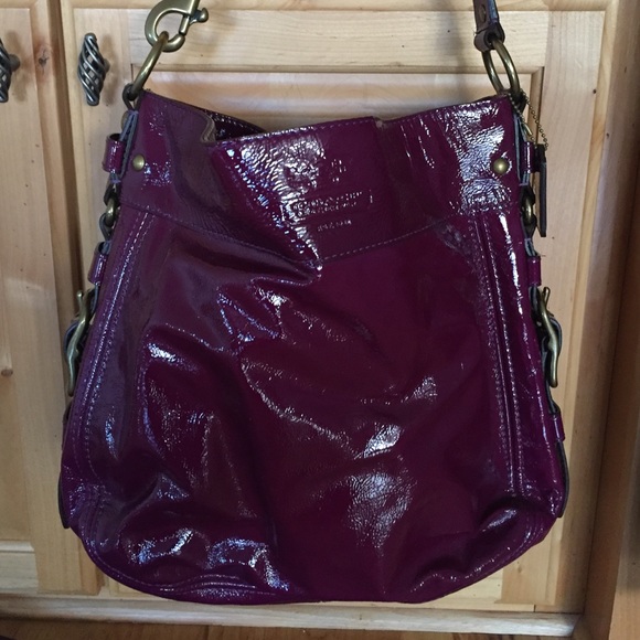 Coach Purple Patent Leather Hobo