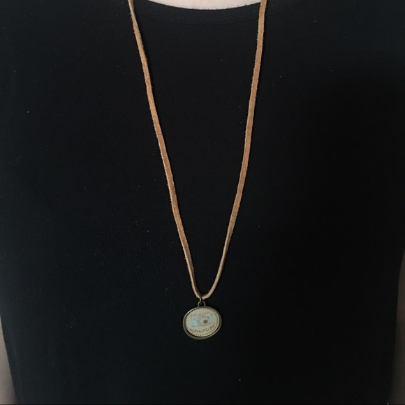 Tan suede necklace/choker "memories" - Picture 1 of 1