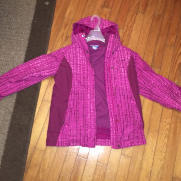 Purple printed  2 in 1 Columbia jacket - Picture 1 of 4