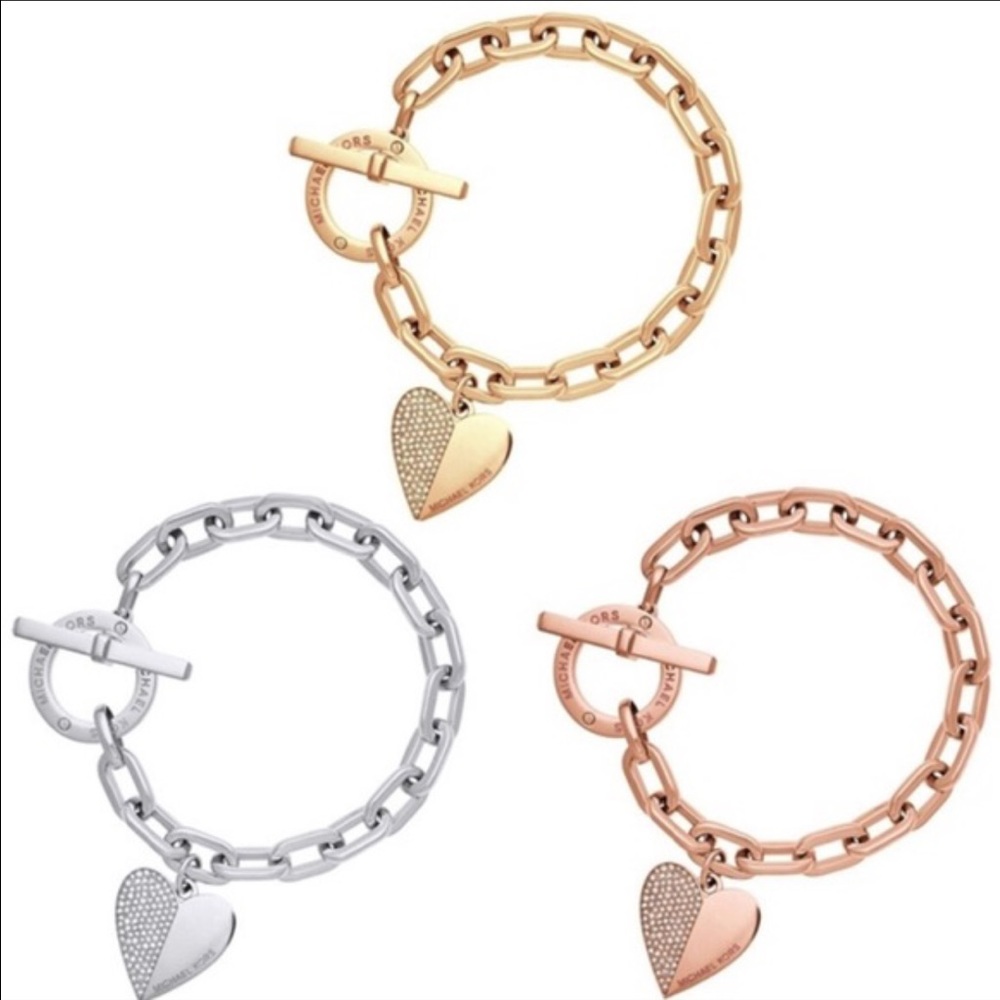 Michael Kors rose gold heart bracelet