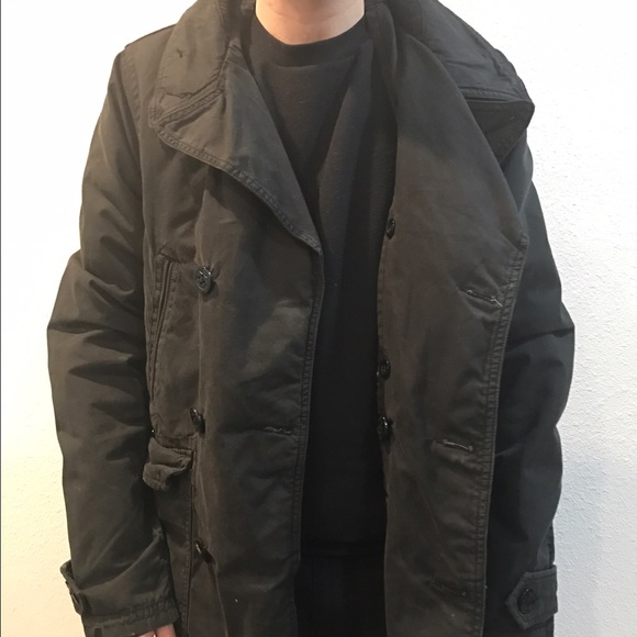 Relwen waxed peacoat