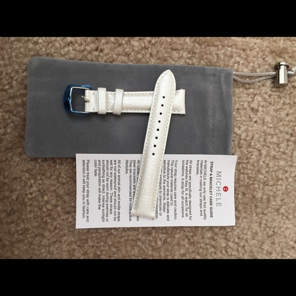 New Michele genuine leather straps 18mm - Picture 3 of 3