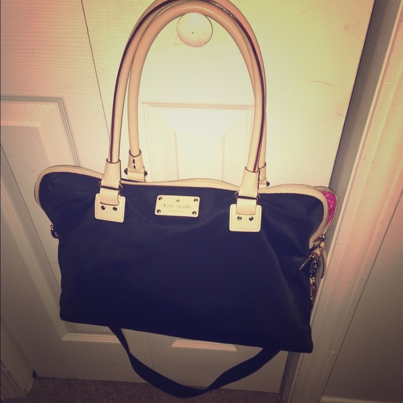 Black nylon Kate Spade purse