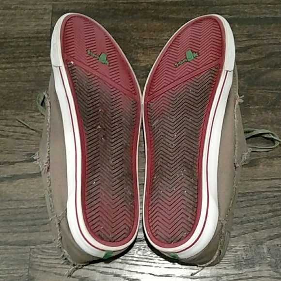 Sanuk green tan lace up shoes 13 - Picture 3 of 4